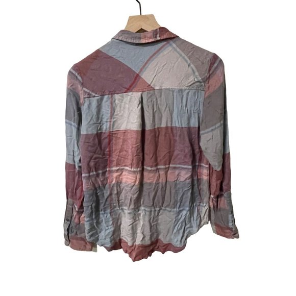 Lucky Brand Size Small Womens Plaid Button-Down Shirt #Y-4-10-0 - Picture 4 of 4